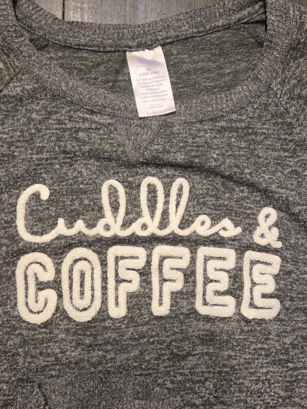 Secret Treasures Gray 'Cuddles & Coffee' Cozy Pajama SET